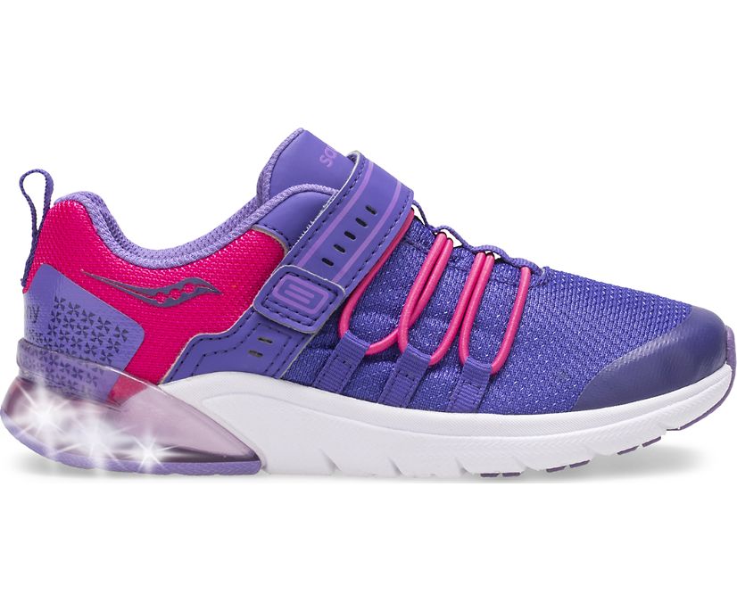 Tenis Saucony Flash Glow 2.0 Niños Morados Rosas | México 871DFMN